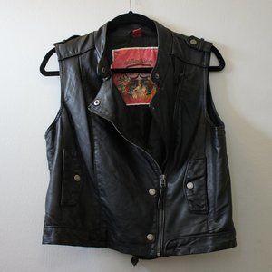 Black Leather Vest
